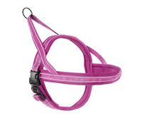 Record Harnais pour Chiens Dolomites - Couleur Fuchsia - Taille M - Circonférence 62-72 cm - Matière : Nylon Tressé avec Bandes Réfléchissantes 3M ScotchLite
