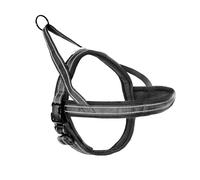 Record Harnais pour Chiens Dolomites - Couleur Noir - Taille S - Circonférence 54-64 cm - Matière : Nylon Tressé avec Bandes Réfléchissantes 3M ScotchLite