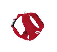 Record - Harnais Rapide pour Chien - en Nylon Doux, Souple et Respirant - Crochet de Laisse en métal - Couleur Rouge - Taille 2XS - circonférence 18-23 cm