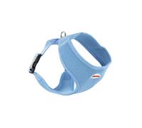 Record - Harnais Rapide pour Chien - en Nylon Souple, Flexible et Respirant - Attache en métal pour la Laisse - Couleur Bleu - Taille 2XS - Circonférence 18-23 cm
