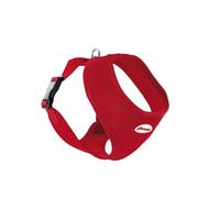 Record - Harnais Rapide pour Chien - en Nylon Souple, Flexible et Respirant - Crochet de Laisse en métal - Couleur Rouge - Taille L - circonférence 38-43 cm