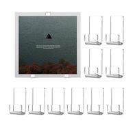 Record Holder Wall - Lot de 10 supports d'affichage en acrylique, étagère murale transparente | Présentoir d'album photo sans vis, rangement moderne pour disques vinyles, photos, displa d'art