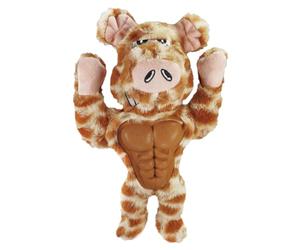 Record - Jeu pour Chiens en Peluche mus s avec Squeaker et Section Dure pour Nettoyage Dentaire - Stimule l'intérêt et résiste aux piqûres intenses | Porc, 25 cm
