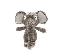 Record - Jeu pour Chiens en Peluche Softy - Peluche Douce et résistante, en Tons de Gris avec Squeaker intégré pour Un Plaisir assuré | Éléphant, 16,5 cm