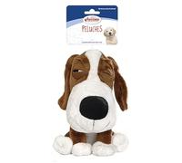 Record Jouet Peluche Lazy Dog pour Chiens avec couineur - Tissu Doux - résistant aux morsures - Taille 20 cm - Couleurs Assorties - idéal pour Chiots et Petits Chiens