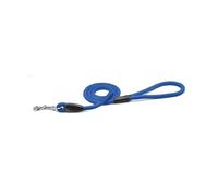Record - Laisse Chien Tubulaire - Fabriqué en Nylon Doux et résistant avec détails en Plastique - Doté d'un Mousqueton en métal - Couleur Bleue - Taille L - Ø 2,2 cm - Longueur 90 cm