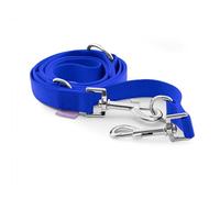 Record - Laisse de Dressage pour Chien - en Nylon - Munie d'un Mousqueton en métal - Très résistante - Couleur Bleu - Taille M - 2,3 cm - Longueur 200 cm