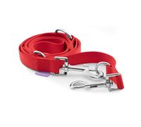 Record Laisse de Dressage pour Chien en Nylon - très résistante avec Mousqueton en métal - Couleur Rouge Taille L 2,3 cm Longueur 220 cm