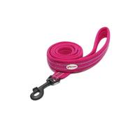 Record Laisse pour Chien Atlas Fuchsia - 3m scotchlite réflecteurs pour Mauvaise visibilité - Nylon Robuste - Taille S - Largeur 1,5 cm - Longueur 110 cm