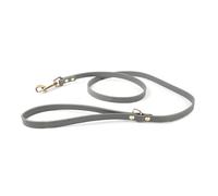 Record - Laisse pour Chien London - en Simili Cuir Souple et résistant - Mousqueton en métal pour Une sécurité maximale - Taille M - Longueur 120 cm - Coloris Gris