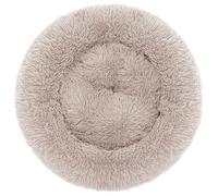 Record Lit Rond Batuffolo pour Chiens et Chats. Matériau en Peluche Douce, Base antidérapante, imperméable et Lavable | Couleur Gris, Taille 90x25cm
