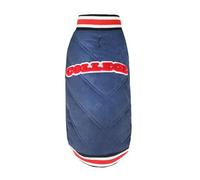 Record - Manteau Collège pour Chien, matelassé et rembourré. Manteau avec Trou de Laisse, Fermeture Velcro et élastiques réglables pour Plus de commodité. | Bleu/Rouge, S - Longueur Dos 35 cm