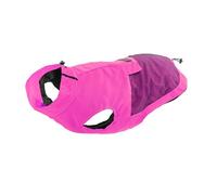 Record - Manteau Coupe-Vent imperméable pour Chiens Confortable, avec élastiques pour Pattes et col Ajustables | M, Fuchsia, Longueur Dos 40 cm