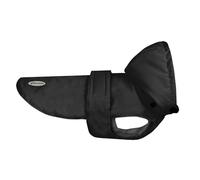 Record - Manteau imperméable pour Chien Brumy avec Capuche Amovible. Imperméable Chaud et résistant, Parfait pour protéger Votre Chien de la Pluie et du Froid |Noir, XS - Longueur Dos 30 cm