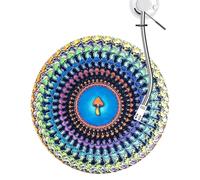 Record Mat - 30cm Anti-Slip Felt Slipmat | Optical Illusion Design for Turntables Providing Visual Effect for Vinyl Playback, Art Display, Audio Equipment, Collectors, and Family Listening Sessions