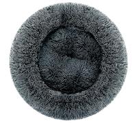 Record - Niche Batuffolo Donut pour Chiens et Chats. Lit pour Animaux avec Base antidérapante, imperméable et Lavable - Coussin Rond - Diamètre 50 x 25 h - Anthracite