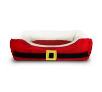 Record - Niche pour Chiens et Chats Chaude et Douce. Lit pour Chiens et Chats à thème de Noël. Lit Confortable et décoratif pour la Maison | 60 x 45 x 15h cm