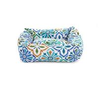 Record - Niche pour Chiens et Chats ioniens en Coton, Couleur Bleu Clair, 60 x 45 x 15 h cm. Lit rembourré pour Animaux à séchage Rapide, Doux et Confortable. Coussin rectangulaire pour Chiens et