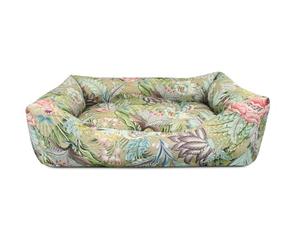 Record - Niche pour Chiens Istanbul. Lit pour Chien en Polycoton avec Motif Floral dans des Tons Pastel, Doux et Confortable | XS - 50 x 35 x 14 cm