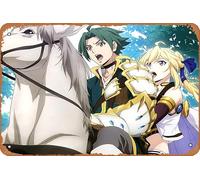 Record of Grancrest War, Siluca Meletes, Theo Cornaro Anime Poster Décoration murale rétro en métal 20,3 x 30,5 cm