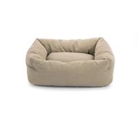 Record - Panier pour Chiens et Chats Mono en Coton Beige 60 x 45 x 15h cm Lit rembourré pour Animaux à séchage Rapide Doux et Confortable Coussin rectangulaire pour Chiens et Chats