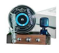 Record Player Air Fairsener Car, Rafraîchisseurs d'air de voiture pour femmes, Joueur de disques de l'adhérence à l'air, Décoration aromathérapie rétro créative à énergie solaire à usage automobile