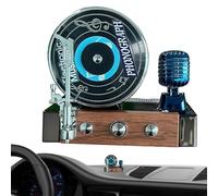 Record Player Air Fairsener Car, Rafraîchisseurs d'air de voiture pour femmes | Retro Air Frewainer Clip Venture Outlet | Pâtif d'aromathérapie à 360 degrés à énergie solaire pour décoration intérieur