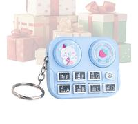 Record Player Keychain - DJ Music Pendant, Miniature Design | Sleek Portable Fashion Accessory Keyring Charm Attributes, Party Travel Commuting School Office Home Backpack Classroom UsageRecord Player