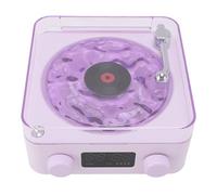 Record Player -Loudspeaker, 3 en 1 Ambient Light Vintage BT Loudspeaker Classic for Living Room (Purple)