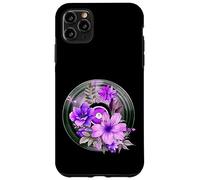 Record Player LP Music Themed Pressed Flower Purple Floral Coque pour iPhone 11 Pro Max