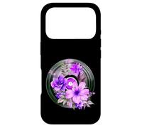 Record Player LP Music Themed Pressed Flower Purple Floral Coque pour iPhone 17 Pro
