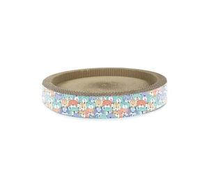 Record Poteau à gratter Girotondo - Griffoir en Carton avec Herbe à Chat - Structure cylindrique 40 x 6h cm - Jouet et Niche résistante et Recyclable - Couleur La Havane