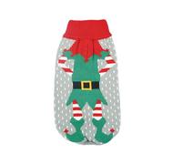 Record - Pull de Noël pour Chiens Petit Elfe. Pull Doux et Chaud, col roulé avec Design Elfe du Père Noël, Confortable et Amusant |XXS, Longueur Dos 25 cm