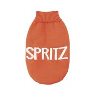 Record - Pull pour Chien à Cocktail Doux à col roulé avec passejambe élastique, brodé avec Inscription 'Spritz' |XS, Longueur Dos 30 cm