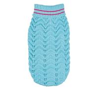 Record - Pull pour Chien Dolly. Pull pour Chien avec col Montant pour Un Style Romantique et élégant, Trou Laisse et Lavable en Machine | Bleu Clair, 3XS