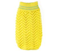 Record - Pull pour Chien Dolly. Pull pour Chien avec col roulé pour Un Style Romantique et élégant, Trou Laisse et Lavable en Machine | Jaune, S