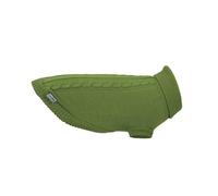 Record - Pull pour Chien Willy. Pull col Haut, Motif tressé, Trou Laisse et passejambe élastique. | Vert, 3XS - Longueur Dos 20 cm