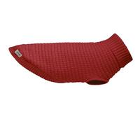 Record - Pull pour Chiens Modèle Automne. Pull Chaud Col Haut, Trou Laisse et Passants Pattes Arrière | Rouge, 3XS - Longueur Dos 20 cm