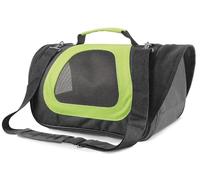 Record - Sac de Transport pour Chiens et Chats Bicolor en Tissu. Sac pour Chiens avec Laisse et Poche intérieure. Côtés en Maille pour Ventilation et visibilité- | Dimensions : M - 35 x 22 x 23 h