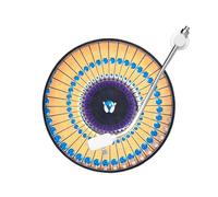 Record Slipmat Disc, Optical Illusion Mat, Animation Turntable Mat with Rotating Visual Effect, Vinyl Player Pad with Smooth Anti Slip, DJ Audio Accessories, for Djs Turntablists Collectors