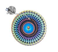 Record Slipmat Disc, Optical Illusion Mat, Animation Turntable Mat with Rotating Visual Effect, Vinyl Player Pad with Smooth Anti Slip, DJ Audio Accessories, for Djs Turntablists Collectors