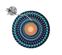 Record Slipmat - Felt 12 Inch DJ Turntable Mat 29.5x29.5cm | Optical Illusion Animation Slipmat, Vinyl Record Protector | Anti Skid Performance Mat For DJs Collectors Home Studio Club Use