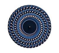 Record Slipmat, Optical Illusion Visual Effect Record Pad, Anti Slip Felt Turntable Mat, Smooth Rotation Vibration Reduction, Vinyl Turntable Accessory for Studio Music Display