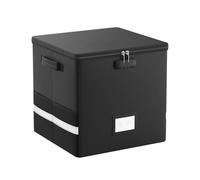 Record Storage - Boîte de rangement en vinyle étanche avec poignée et poignée pliable pour une collection d'albums précieux/papier/livres/magazines/photos et documents