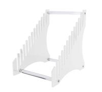 Record Storage Holder, 12 Slots Acrylic VinylRecord Organizer Easy Assembly Access Record Stand VinylRecord Holder Stand for Music Collection Album Book Magazine File (Clear)