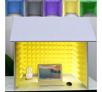 Recording Microphone Isolation Shield, Portable Vocal Recording Booth, High Density Absorbent Foam to Filter Vocal, Desktop Soundproof Cover, Decreasing Noise, for Studio/Podcasts/Singing