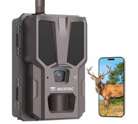 RECOTAC Sense Caméra de Jeu cellulaire HD 32 MP 2,2 K avec grossissement Photo IA Via Application 4G Connexion Automatique, Vision Nocturne activée par Le Mouvement, déclencheur de 0,2 s