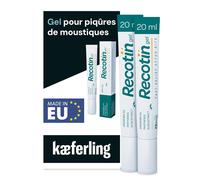 Recotin Gel Piqûres Moustiques 2x 20ml 100% Ingrédients Naturels Apaisant Anti-Démangeaisons Pour Corps Idéal Toute La Famille