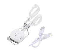 Recourbe-Cils Chauffant Chauffage Rapide 4 réglages de température Recourbe-Cils électrique Fonction de mémoire Alimenté par USB Matériau ABS sûr Voyage Utilisation Quotidienne (Blanche)