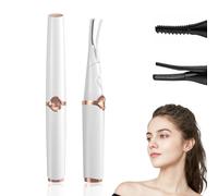 Recourbe-cils chauffant électrique avec 3 modes de température, recourbe-cils chauffant avec lumière LED, recourbe-cils électrique chauffé USB, pour femme, cadeau (blanc)